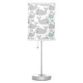 Gray Whale Nursery Print Table Lamp (Right)