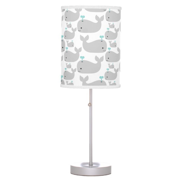 Gray Whale Nursery Print Table Lamp Zazzle
