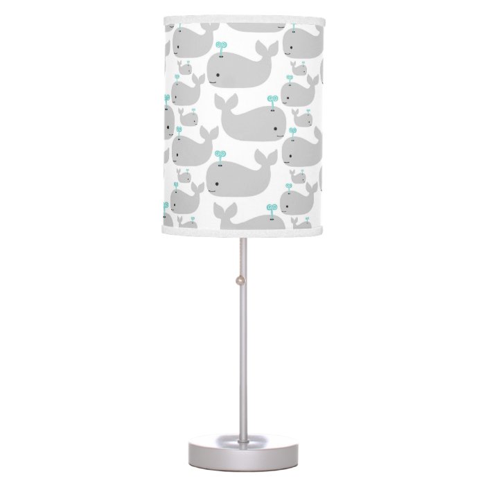 Gray Whale Nursery Print Table Lamps