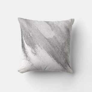 Gray/White Abstract Decor Pillow
