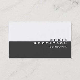 Gray White Attractive Charming Business Card