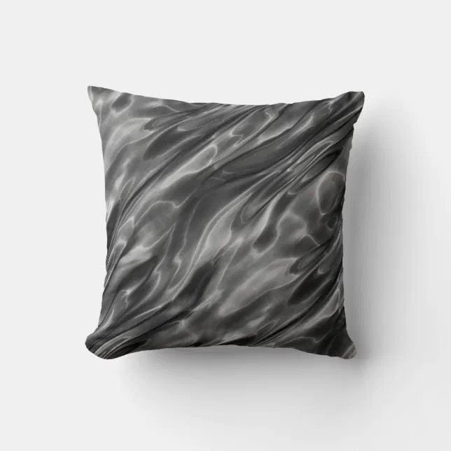 Gray White & Black Modern Abstract Design Throw Pillow | Zazzle