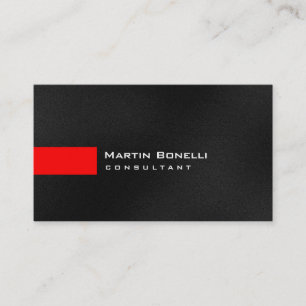 Gray White Black Red Stripe Business Card