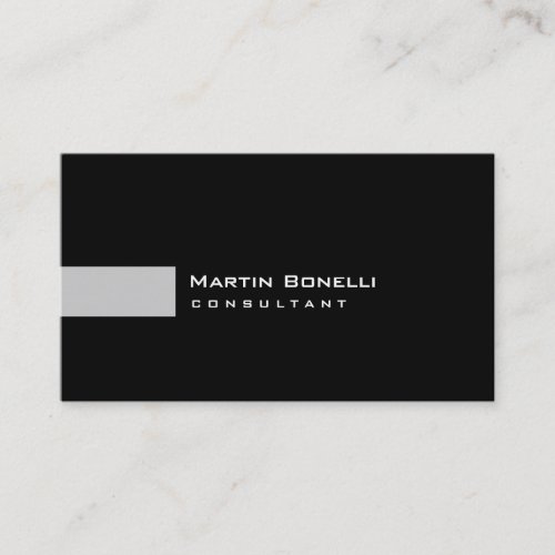 Gray White Black Simple Consultant Business Card