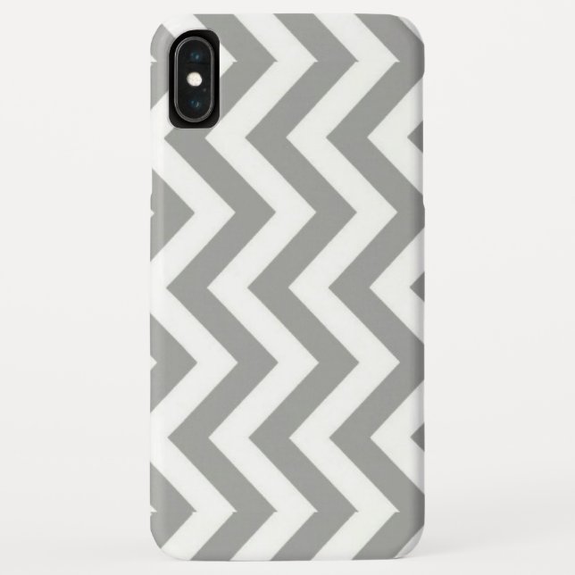 Gray White Chevron Case-Mate iPhone Case (Back)
