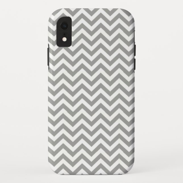 Gray White Chevron Case-Mate iPhone Case (Back)