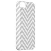 GRAY WHITE CHEVRON PATTERN Case-Mate iPhone CASE (Back/Right)