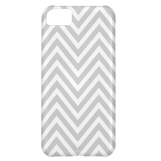 GRAY WHITE CHEVRON PATTERN Case-Mate iPhone CASE (Back)