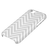 GRAY WHITE CHEVRON PATTERN Case-Mate iPhone CASE (Bottom)