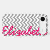 Gray White Chevron Pattern Case-Mate iPhone Case (Back (Horizontal))