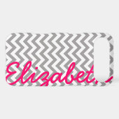 Gray White Chevron Pattern Case-Mate iPhone Case (Back (Horizontal))