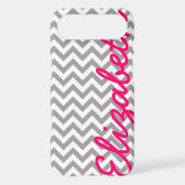 Gray White Chevron Pattern Case-Mate iPhone Case (Back)