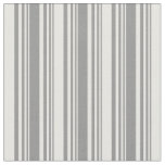 [ Thumbnail: Gray & White Colored Pattern of Stripes Fabric ]