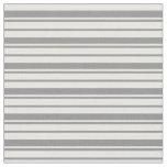 [ Thumbnail: Gray & White Colored Stripes Pattern Fabric ]