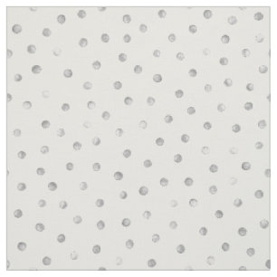 Gray White Confetti Dots Pattern Fabric