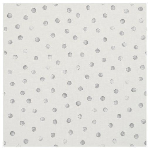 Gray White Confetti Dots Pattern Fabric