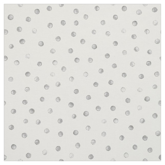 Gray White Confetti Dots Pattern Fabric (Swatch)