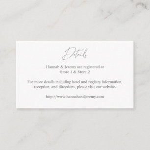 Gray & White Details SM Enclosure Card