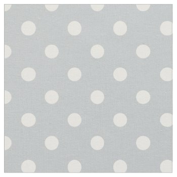 Gray & White Dots | Fabric by FINEandDANDY at Zazzle