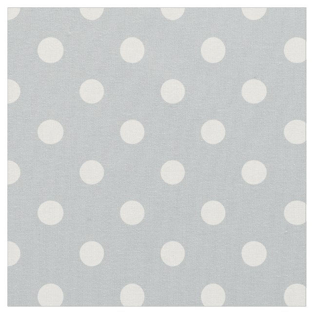 Gray & White Dots | Fabric (Close Up)