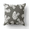 Gray white flowers pillow modern sofa throw cotton