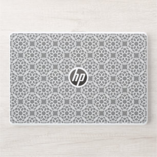 Gray White Geometric Seamless Pattern HP Laptop Skin