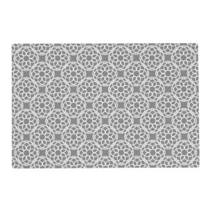 Gray White Geometric Seamless Pattern Placemat