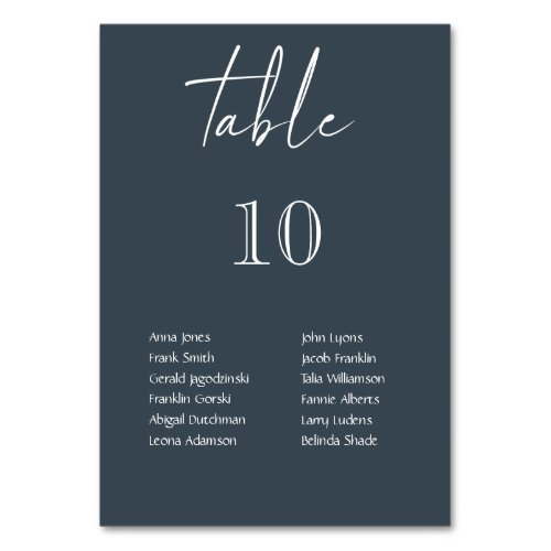 Gray  White Hanging Lights Personalized Wedding Table Number