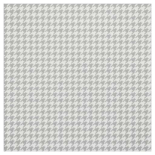 Gray White Houndstooth Pattern Fabric