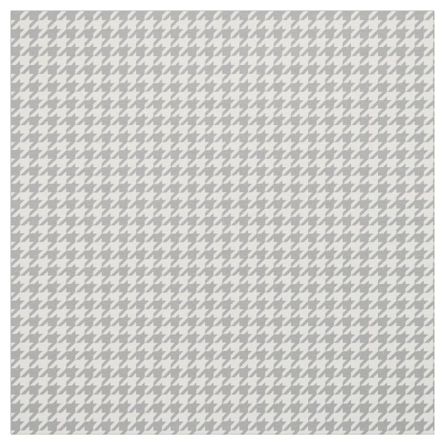 Gray White Houndstooth Pattern Fabric (Swatch)