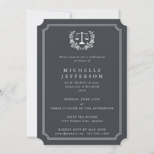 Gray/White Law School Graduation Announcement