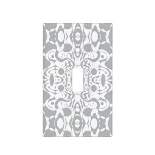 Gray, white light switch cove - Gray Etched Marble Cover