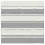 [ Thumbnail: Gray & White Lined Pattern Fabric ]