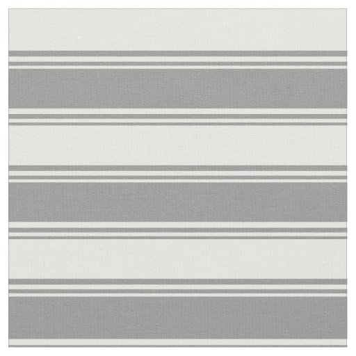 Gray & White Lined Pattern Fabric
