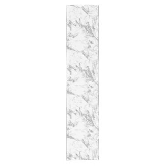 Gray White Marble Stone Pattern Table Runner