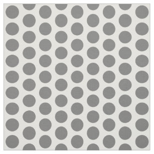 Gray White Mini Polka Dots Fabric