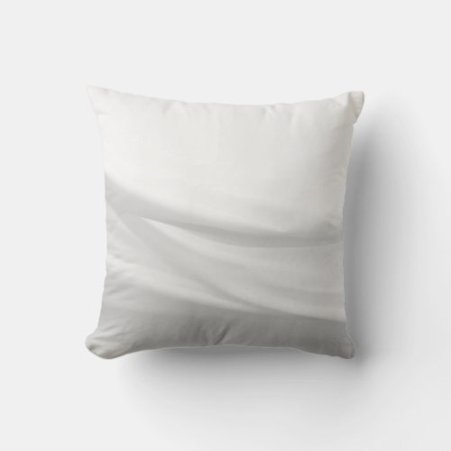 Gray  White Minimalist Abstract Waves Throw Pillow