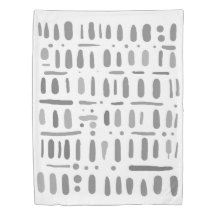 Gray White minimalist freehand patterned