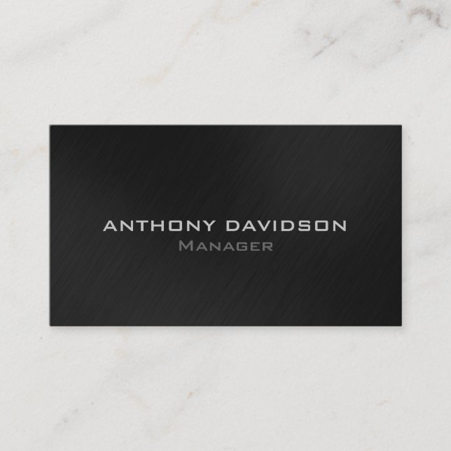 Gray White Modern Simple Business Card (Front)