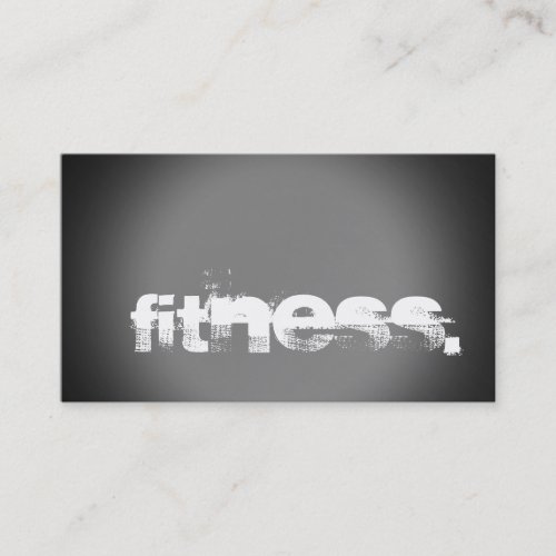 Gray White Personal Trainer Fitness Business Card