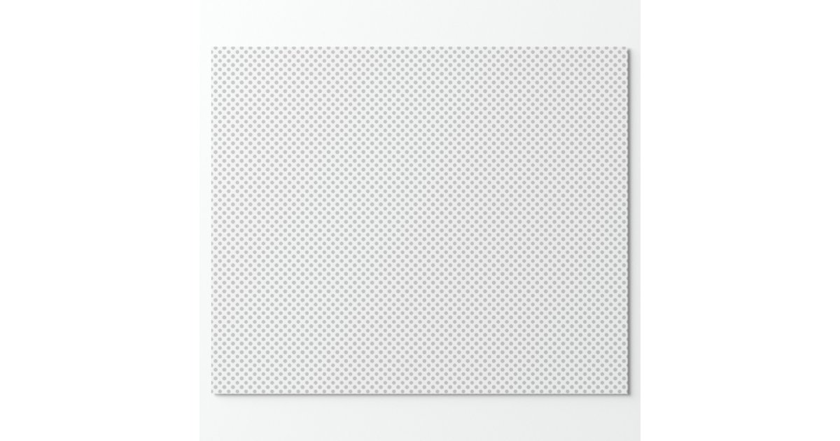 Gray White Polka Dots Pattern Wrapping Paper | Zazzle