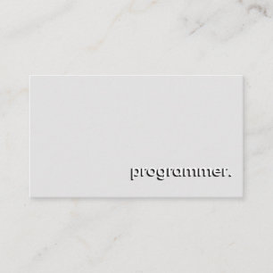 Gray White Programmer Simple Business Card