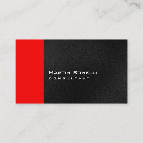 Gray White Red Stripe Business Card
