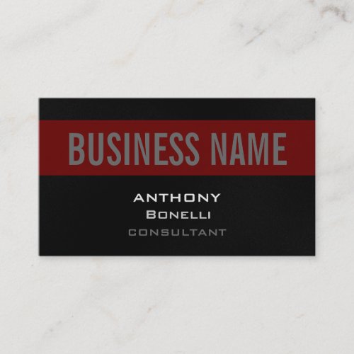 Gray White Red Stripe Charming Business Card