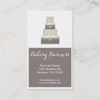 Gray White Simple Custom Bakery Business Cards by ProfessionalOffice at Zazzle