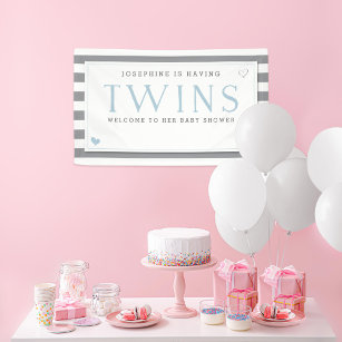 Illustration, banner, design or card with the Welcome Twins