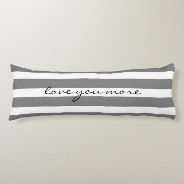Gray & White Striped Custom Body Pillow Gray & White Striped Custom Body Pillow