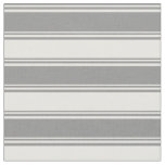 [ Thumbnail: Gray & White Striped/Lined Pattern Fabric ]