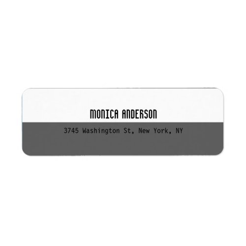 Gray White Striped Professional Contemporary Label