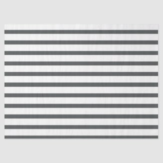 Gray White Stripes Tissue Paper